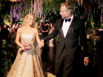 Jessica Simpson and Eric Johnston seconds after they were wed. Image: People Magazine
