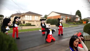 Melbourne woman's surprise Mickey Mouse proposal