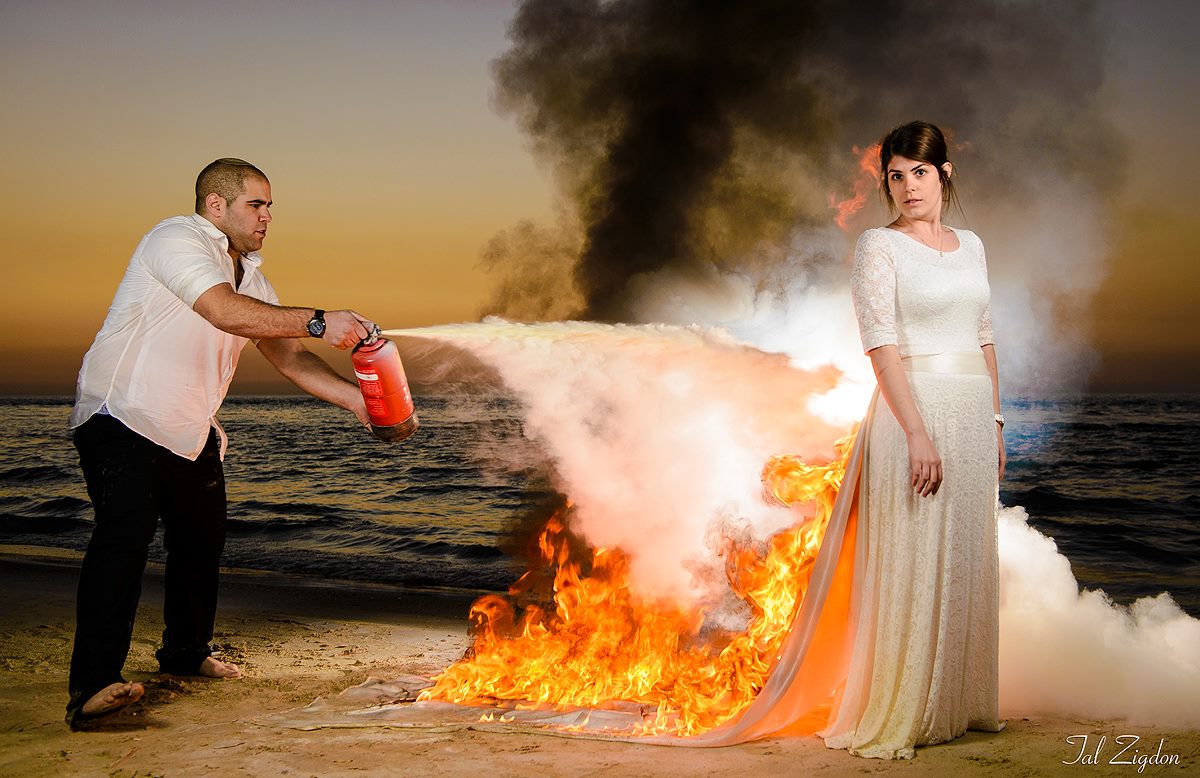 Be safe and responsible during your Trash the Dress shoots. Image: Tal Zidgon.