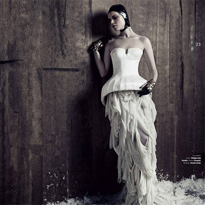 edgy wedding dress by malgorzata dudek thumb