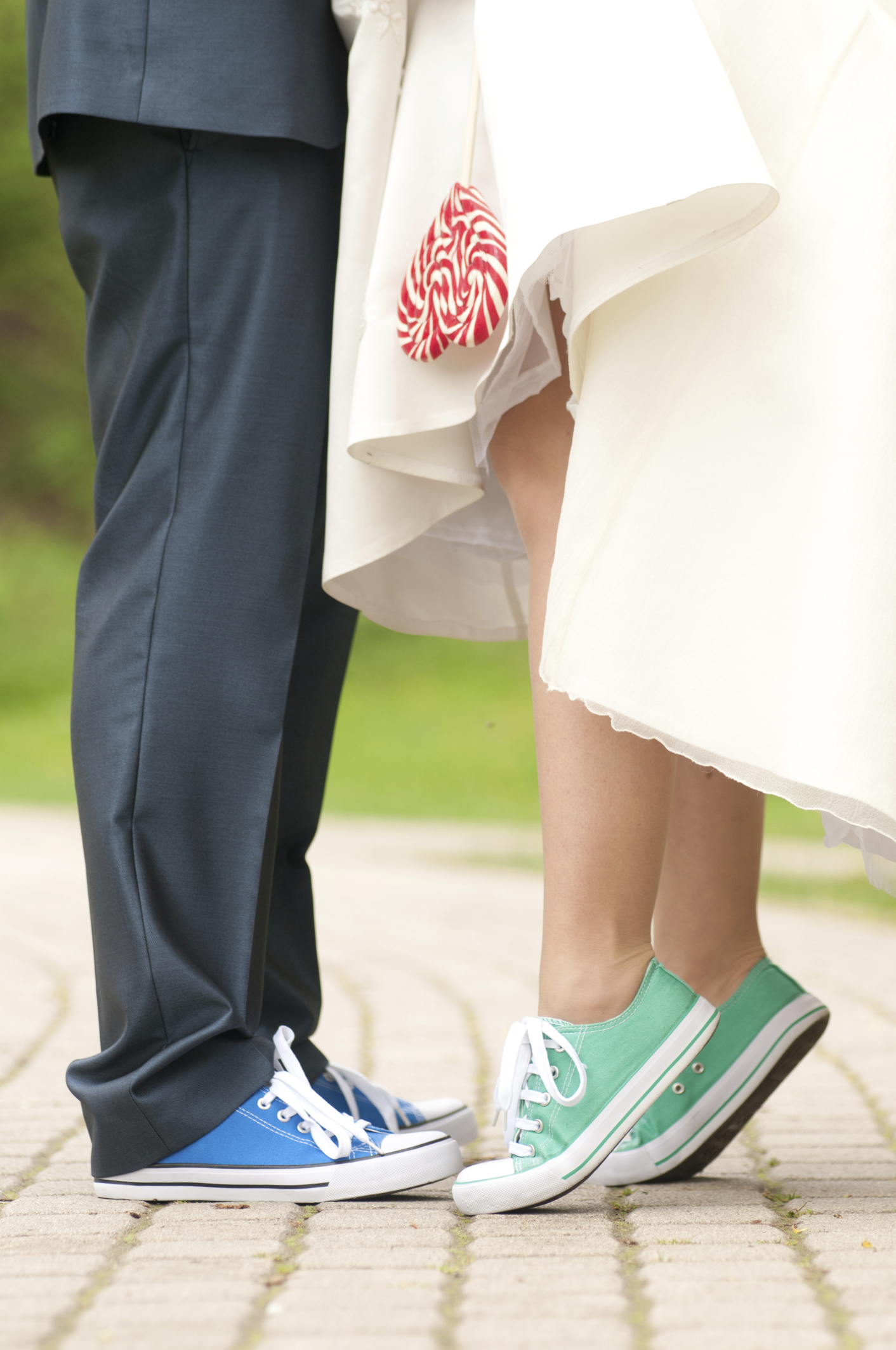 Wedding shoes green