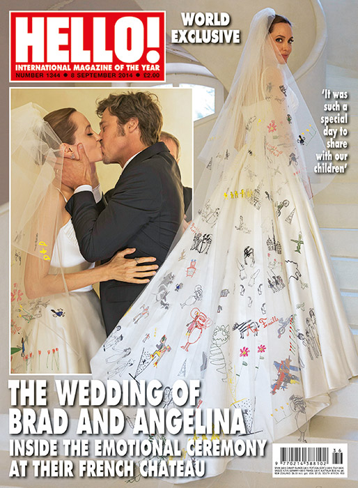 Angelina Jolie and Brad Pitt's wedding album. Image: Hello! Magazine