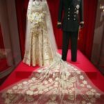 To celebrate the Queen's Diamond anniversary in 2007, her wedding gown and other finery from her wedding day went on display in London.