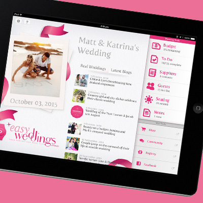 Easy Weddings free ipad wedding planning app