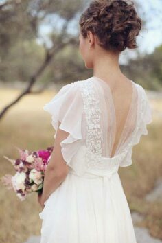 soft simple wedding dress