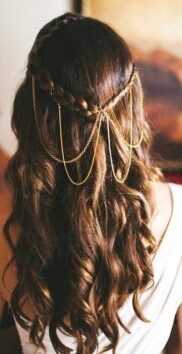waterfall braids for boho bride