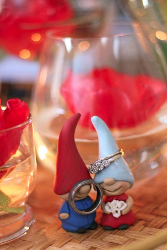 gnomes as cake toppers