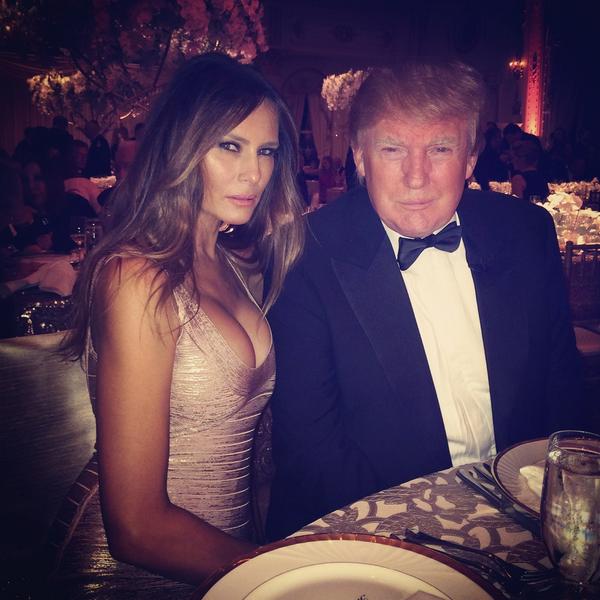 Melania (Donald's wife) Tweeted the picture above with the caption: From last night #congratulations Eric & Lara 