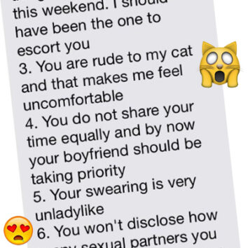 Is this the worst break-up text ever? Image: Amy Nelmes via Twitter