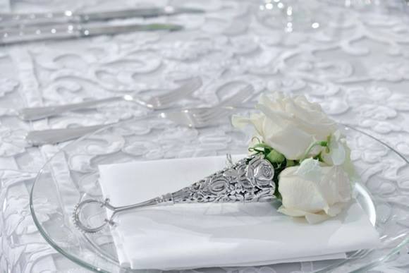 silver-plated bouquet holder