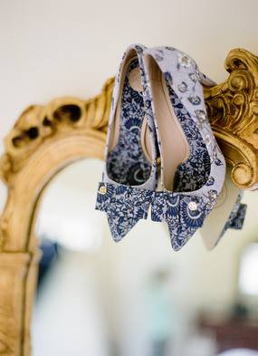 paisley patterned wedding shoes