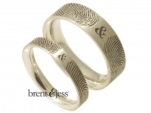 fingerprint unique non-traditional wedding ring ideas