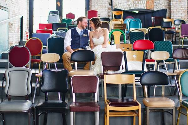 boho wedding seating chairs setup