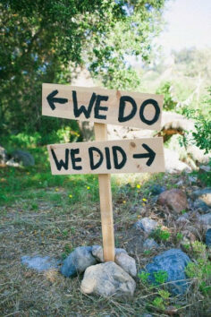 We Do - We Did wedding sign