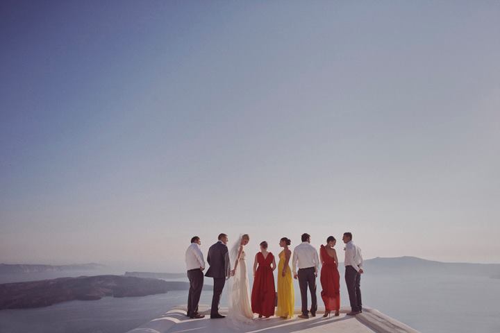 greek wedding photos on santorini
