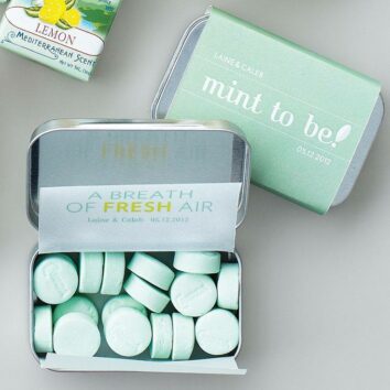 Practical wedding favours - mint to be