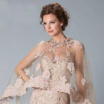 mermaid gown with sweetheart lace layers