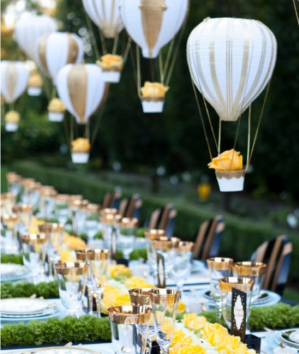 Wedding decor - hot air balloons