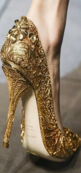 Dolce & Gabbana golden heels