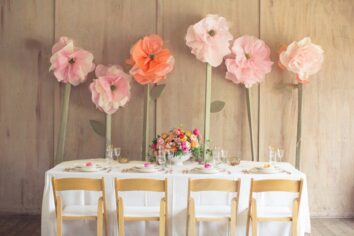 Giant paper flowers - wedding decor