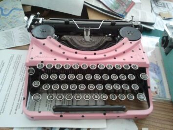 Vintage typewriter - wedding guest book