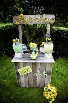 Lemonade stand at wedding