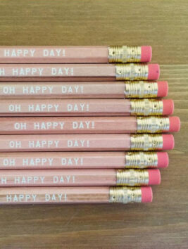 Personalised wedding day pencils