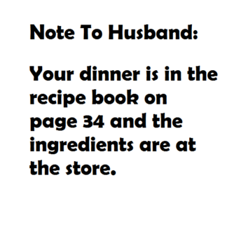 Note to husband