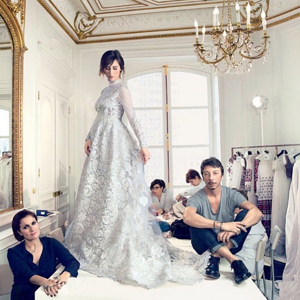 Sophie Hunter - couture wedding gown - Benedict Cumberbatch