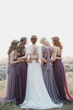 Ombre bridesmaids dresses
