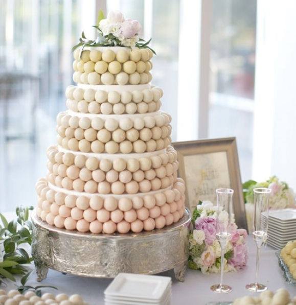 Wedding cake made from cake pops