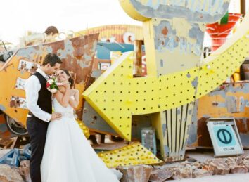 Las Vegas wedding at neon boneyard