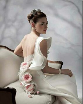 feminine wedding dress