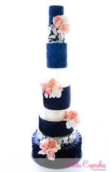 something blue - wedding cake