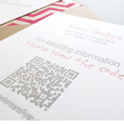 using qr codes in wedding set