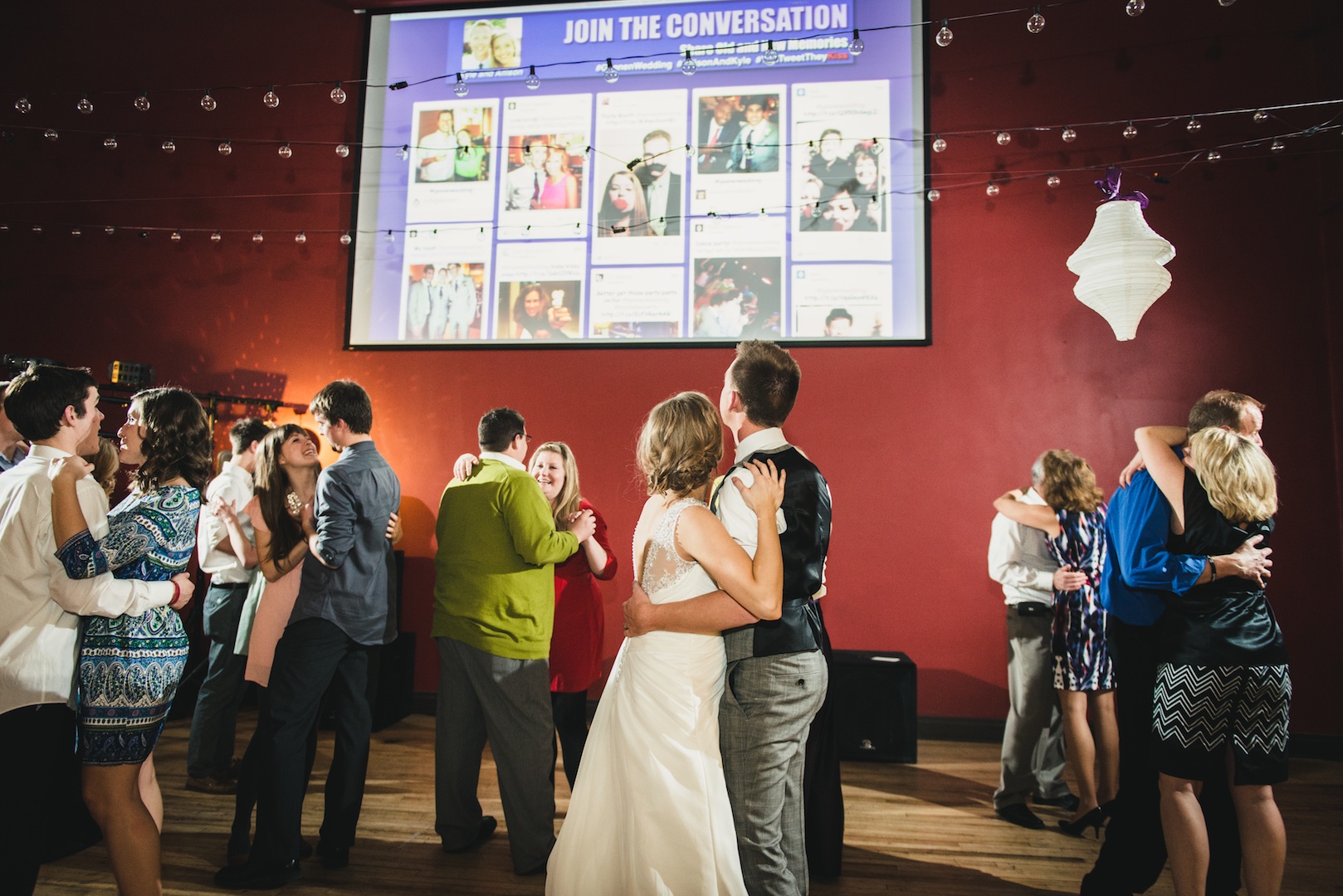 Kyle and Alison Greenen took their wedding hashtag very seriously. Image: Postano
