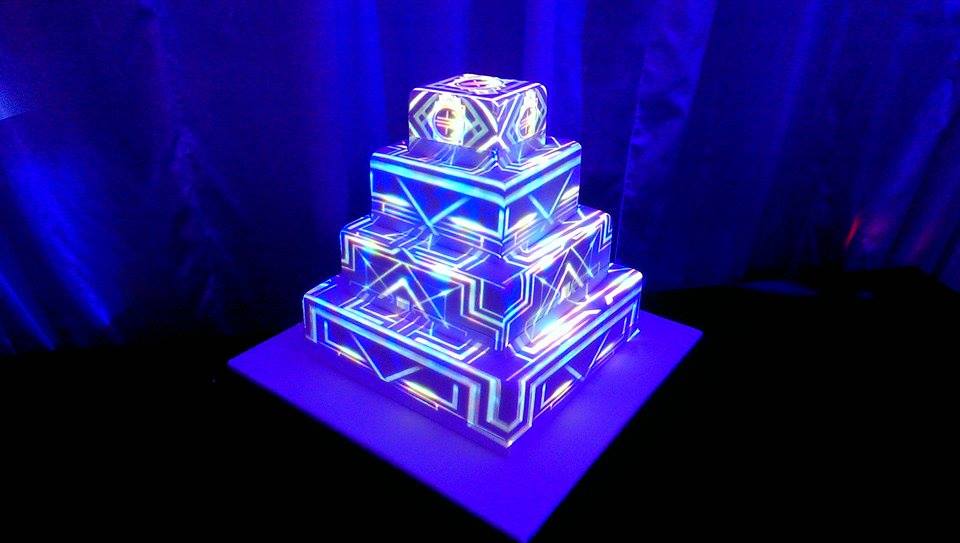 Interactive wedding cake - with light show