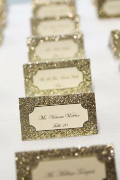 Glittery place cards
