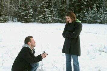 Wedding proposal reaction