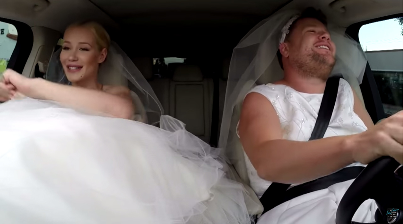 James Cordon - Iggy Azalea getting married - trying on wedding dresses