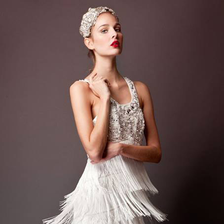 Deco inspired wedding gown