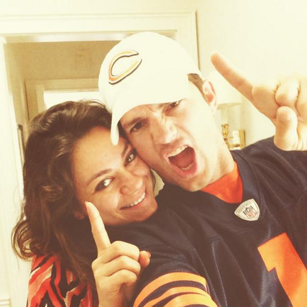 Ashton and Mila. Image: Ashton Kutcher via Twitter