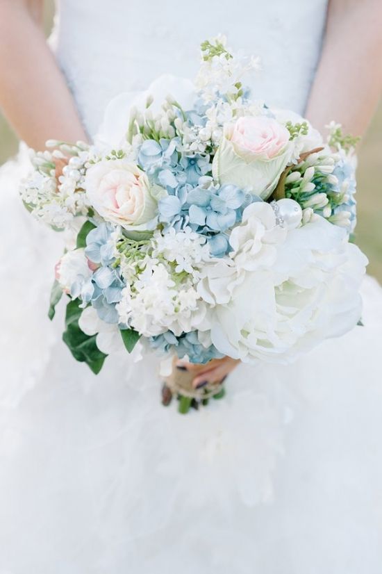 Blue wedding bouquet