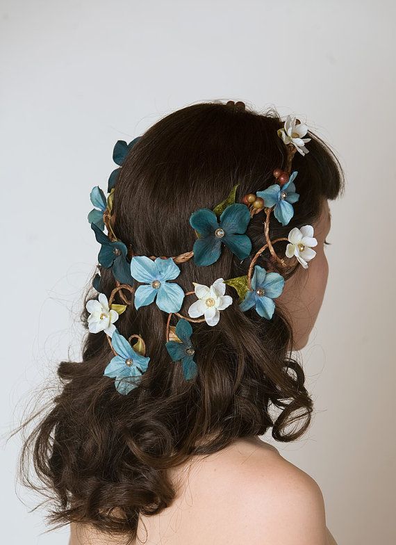 Something Blue Wedding Ideas - Head Dress Flower Crown