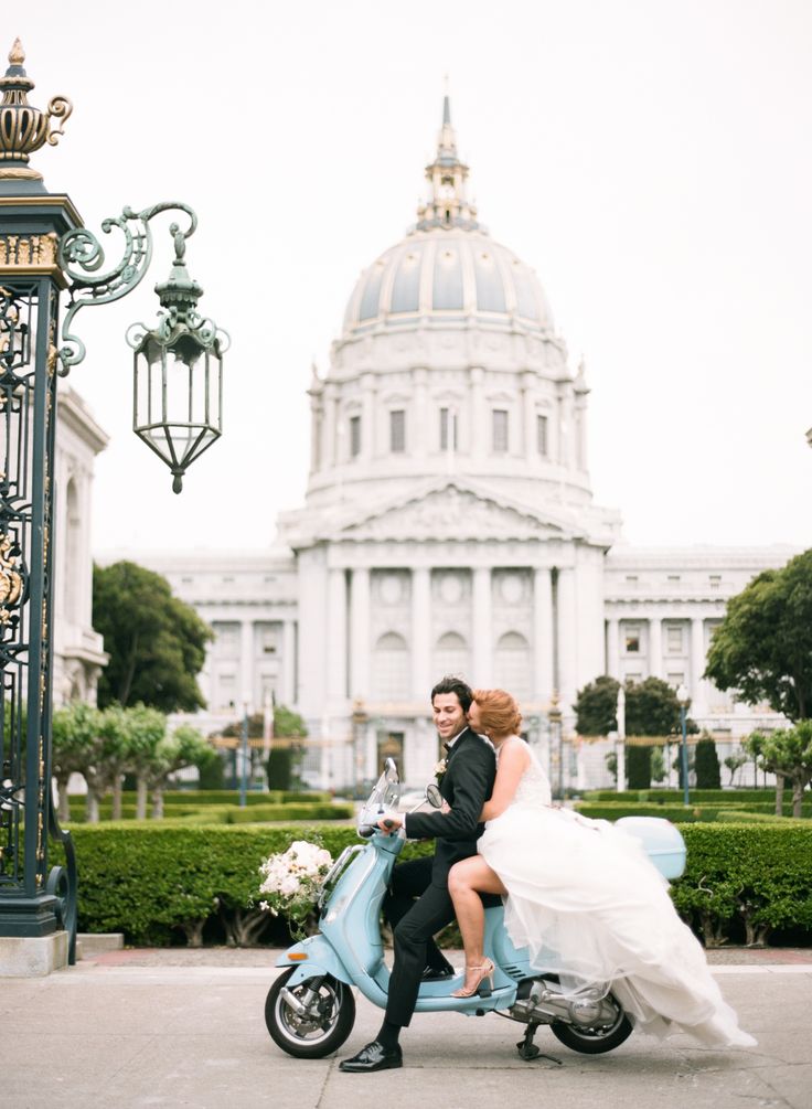 Something Blue Wedding Ideas - Scooter Vespa Honeymoon