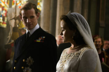 Bridesmaids for Queen Elizabeth II wedding for The Crown. Image: Geoff Robertson Photography