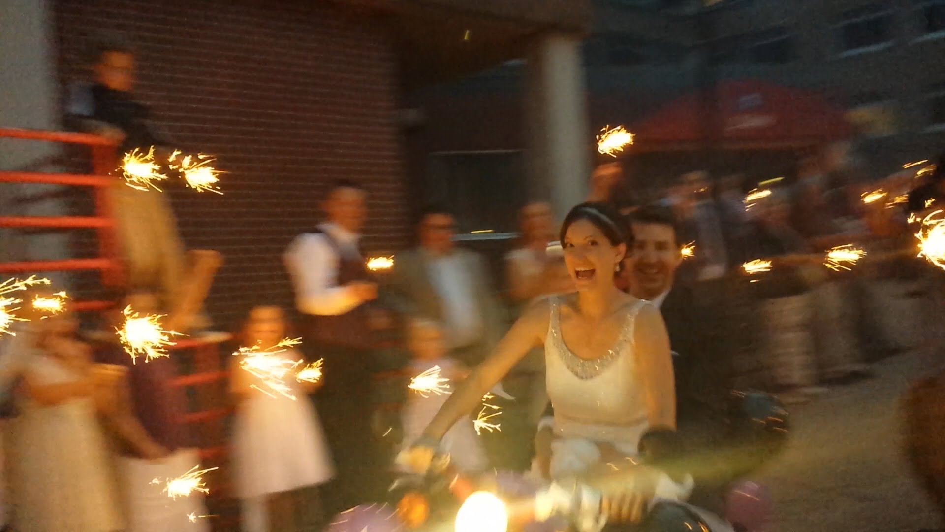 Newlyweds Jacy Hildreth and John Steinfort Scooter Honeymoon