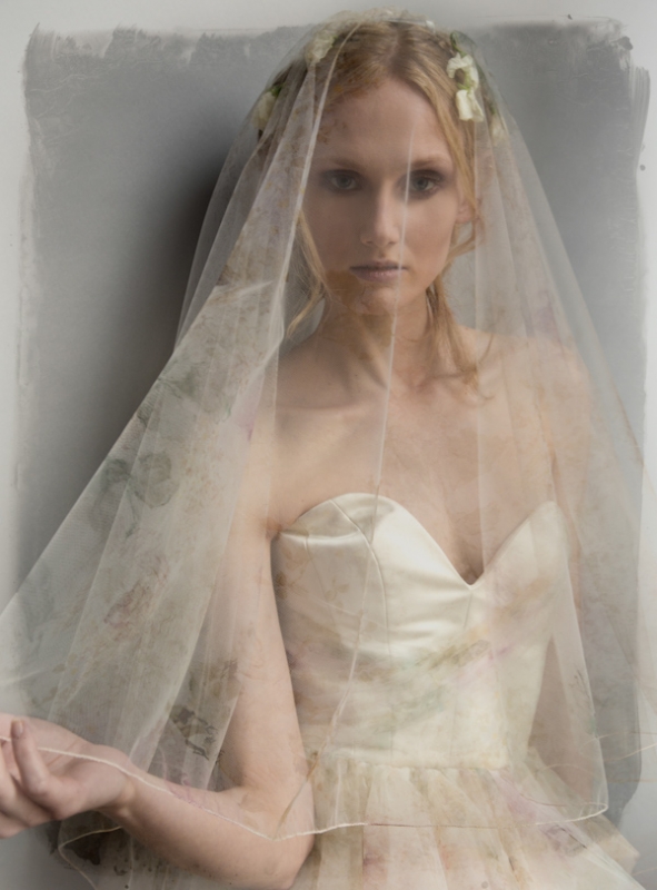 Elizabeth Fillmore Bridal Collection Spring 2015 Sheer Veil
