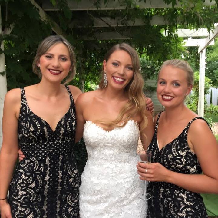 Bride Carli with her bridesmaids. Image: Carli Cehic via Facebook