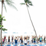 Guests enjoyed yoga. Image: Jessica Sepel via Instagram